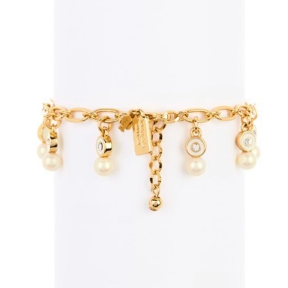 NWT Kate Spade pearl and crystal charm bracelet - Picture 2 of 2